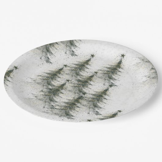 Assiettes En Carton Christmas trees in the Woods (Angle)