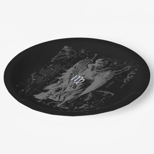 Assiettes En Carton Chrome comme Virgo Zodiac Connexion Hevelius (Angle)