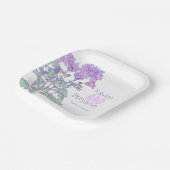 Assiettes En Carton Chrysanthemum fleurs violettes mariage (Angulaire)