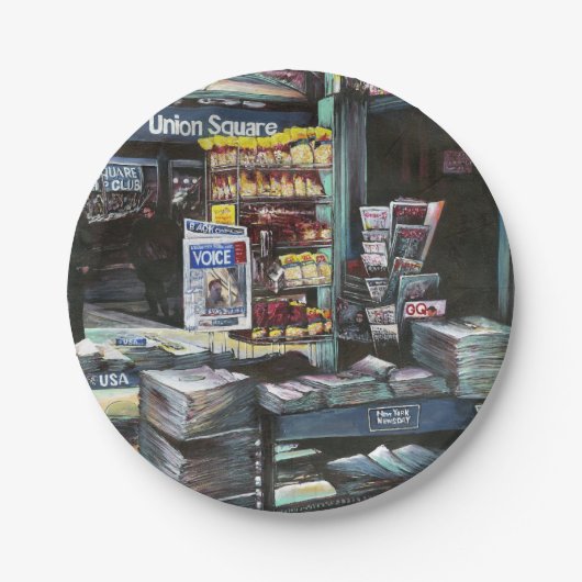 Assiettes En Carton Chrysocolia Morning, Carré de l'Union, New York (Devant)