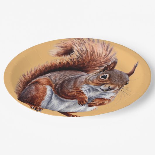 Assiettes En Carton chubby squirrel safari Wild jungle Birthday Party (Angle)