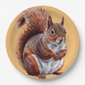 Assiettes En Carton chubby squirrel safari Wild jungle Birthday Party (Devant)