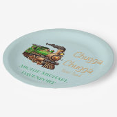 Assiettes En Carton Chugga Chugga Deux Train Vert Fête d'Anniversaire (Angle)