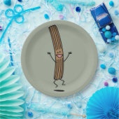 Assiettes En Carton Churro sautant encourageant (Fête)