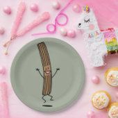 Assiettes En Carton Churro sautant encourageant (Fête)