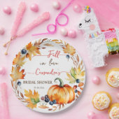 Assiettes En Carton Chute amoureuse citrouille feuille wreath nuptiale (Fête)