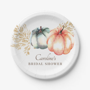Assiettes En Carton Chute Aquarelle Citrouille Blé Douche Plaque en pa