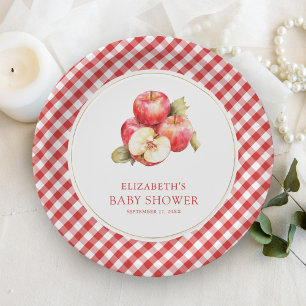 Assiettes En Carton Chute automnale pomme de nos yeux Baby Shower