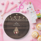 Assiettes En Carton Chute Burgundy Vin Barrel Mariage Floral (Fête)