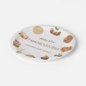 Assiettes En Carton Chute Citrouille tarte Thanksgiving Dîner (Angle)