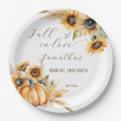 Assiettes En Carton Chute d'amour boho citrouille tournesol vaisselle (Devant)