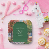 Assiettes En Carton Chute du Mariage Feuille (Fête)