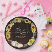 Assiettes En Carton Chute en amour Citrouille de tournesol Mariage (Fête)