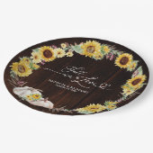 Assiettes En Carton Chute en amour Citrouille de tournesol Mariage (Angle)