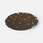 Assiettes En Carton Chute en amour Citrouille Feuilles et Baby shower (Angle)