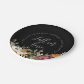 Assiettes En Carton Chute en amour Fête des mariées noire (Angle)