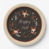 Assiettes En Carton Chute Renards avec Plaques de papier personnalisab (Devant)