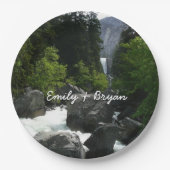 Assiettes En Carton Chutes vernales à la distance à Yosemite (Devant)