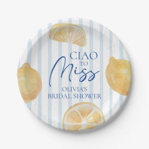 Assiettes En Carton Ciao à Miss Lemon Enterrement de Vie de Jeune Fill