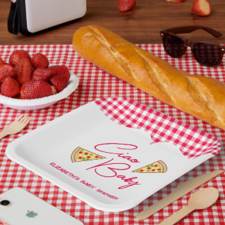 Assiettes En Carton Ciao Baby Italian Baby Shower