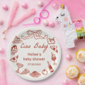Assiettes En Carton Ciao Baby Italian Themed Baby Shower Paper Plates (Fête)