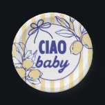 Assiettes En Carton CIAO BABY Lemon Méditerranée Amalfi<br><div class="desc">Ciao,  BÉBÉ ! Célébrez votre baby shower d'été avec style avec nos assiettes jetables de baby shower d'inspiration méditerranéenne,  amusantes,  la dolce vita.</div>