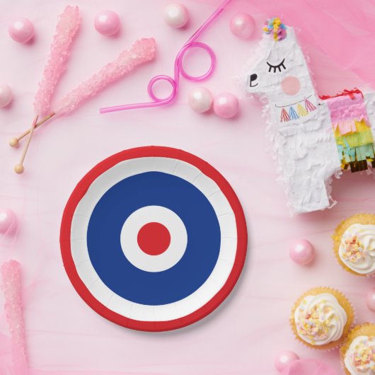 Assiettes En Carton Cible du drapeau thaïlandais (Fête)