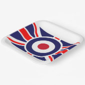 Assiettes En Carton Cible Union Jack Mods Angleterre (Angulaire)