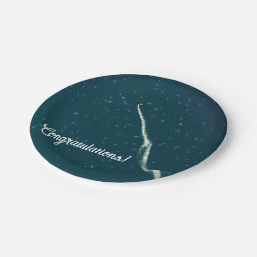 Assiettes En Carton Cibler vers l'avion étoiles (Angle)