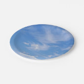 Assiettes En Carton Ciel Bleu Avec Nuages Agités (Angle)