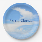 Assiettes En Carton Ciel bleu et Cloud blanc personnalisable (Devant)