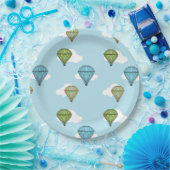 Assiettes En Carton Ciel bleu et nuages Plaques de papier à bulle à ai (Fête)