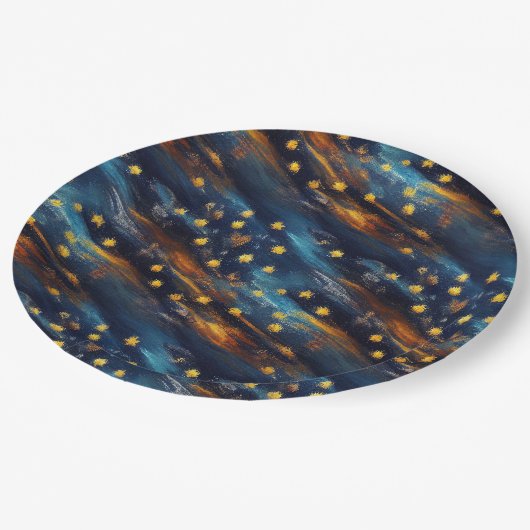 Assiettes En Carton Ciel des étoiles (Angle)