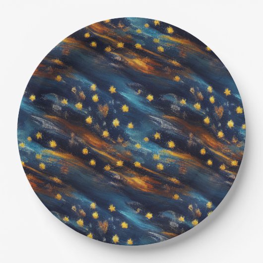 Assiettes En Carton Ciel des étoiles (Devant)