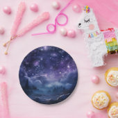 Assiettes En Carton Ciel nocturne de la forêt cosmique (Fête)