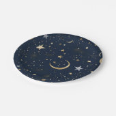 Assiettes En Carton Ciel nocturne étoilé : Plaques en papier céleste (Angle)