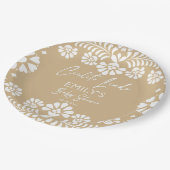 Assiettes En Carton Cielito lindo baby shower festa mexicain beige (Angle)