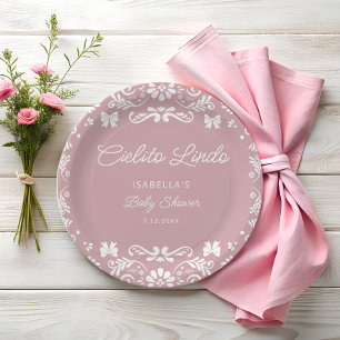Assiettes En Carton Cielito Lindo Baby shower Mexicaine fille