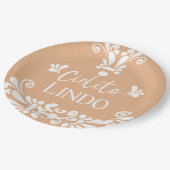 Assiettes En Carton Cielito Lindo Mexicaine Fiesta Baby shower neutre (Angle)