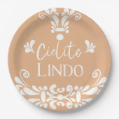 Assiettes En Carton Cielito Lindo Mexicaine Fiesta Baby shower neutre (Devant)