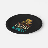 Assiettes En Carton Cigares Week-End Avec Chance Whiskey (Angle)