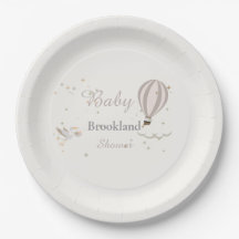 Cigogne fantaisiste et Baby Shower Montgolfière