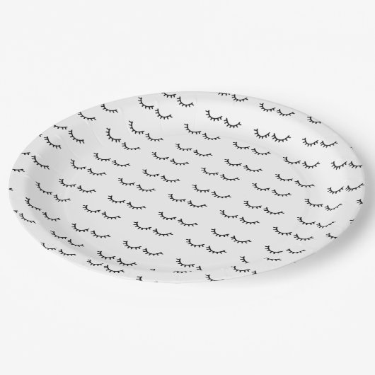 Assiettes En Carton Cils noirs (Angle)