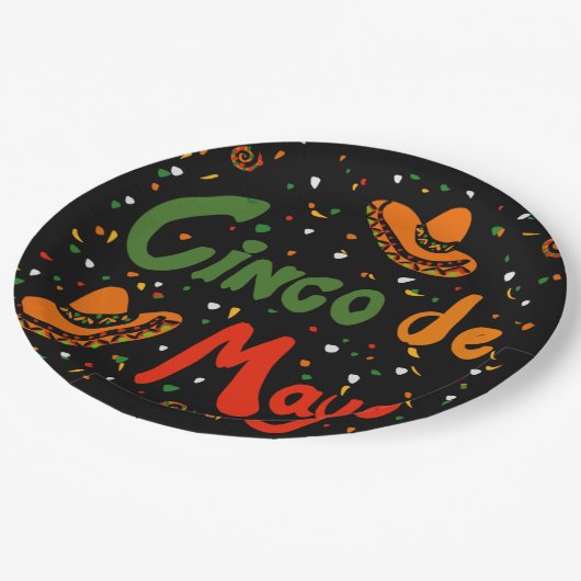 ASSIETTES EN CARTON CINCO DE MAYO (Angle)