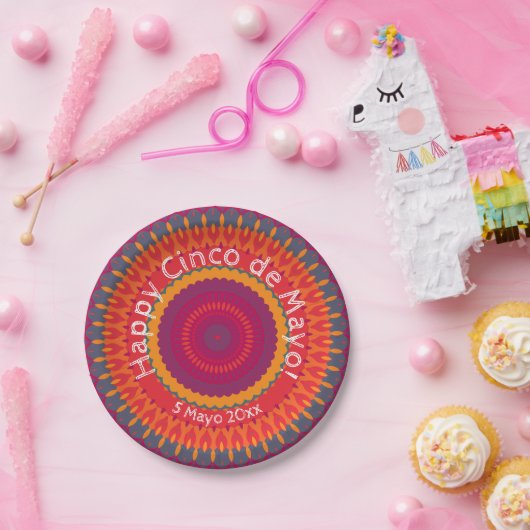 Assiettes En Carton Cinco de Mayo Fiesta Kaleidoscope (Fête)