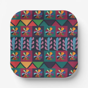 Assiettes En Carton Cinco De Mayo Parti Motif mexicain d'art