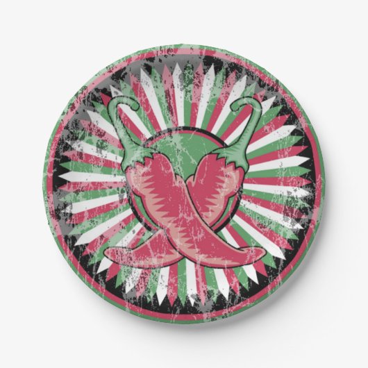 Assiettes En Carton Cinco de Mayo Popers en chili (Devant)