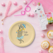 Assiettes En Carton Cindy Bear tenant le parasol (Fête)