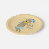 Assiettes En Carton Cindy Bear tenant le parasol (Angle)