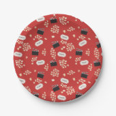 Assiettes En Carton Cinéma Popcorn Retro (Devant)